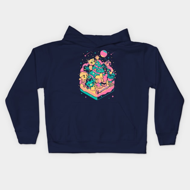 Villagers Holiday Kids Hoodie by Pixeleyebat